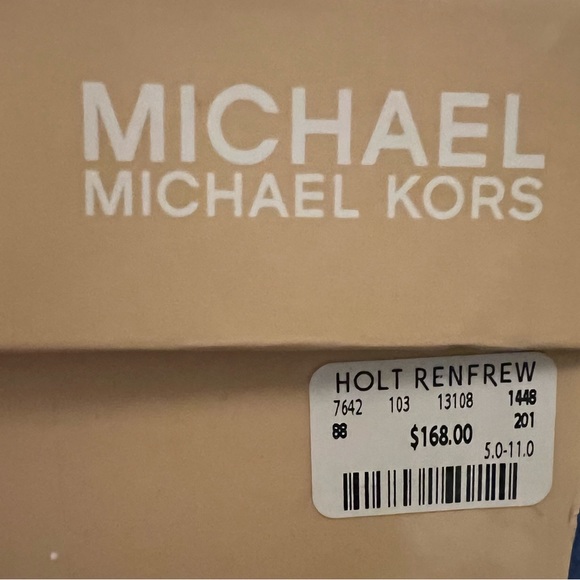 NWT Michael Kors black Suede open-toe heels - Picture 8 of 8